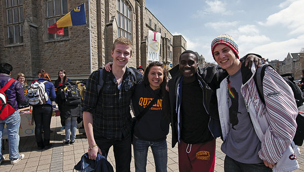 Student on campus