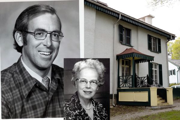 photos of Dr. Barrie Gilbert, Jean Royce, and Bellevue House