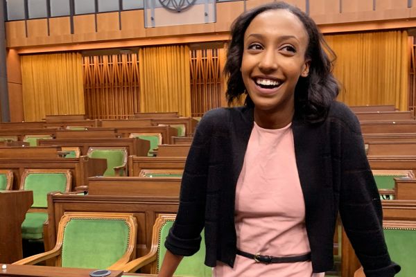 Photo of Samara Lijiam in Parliament