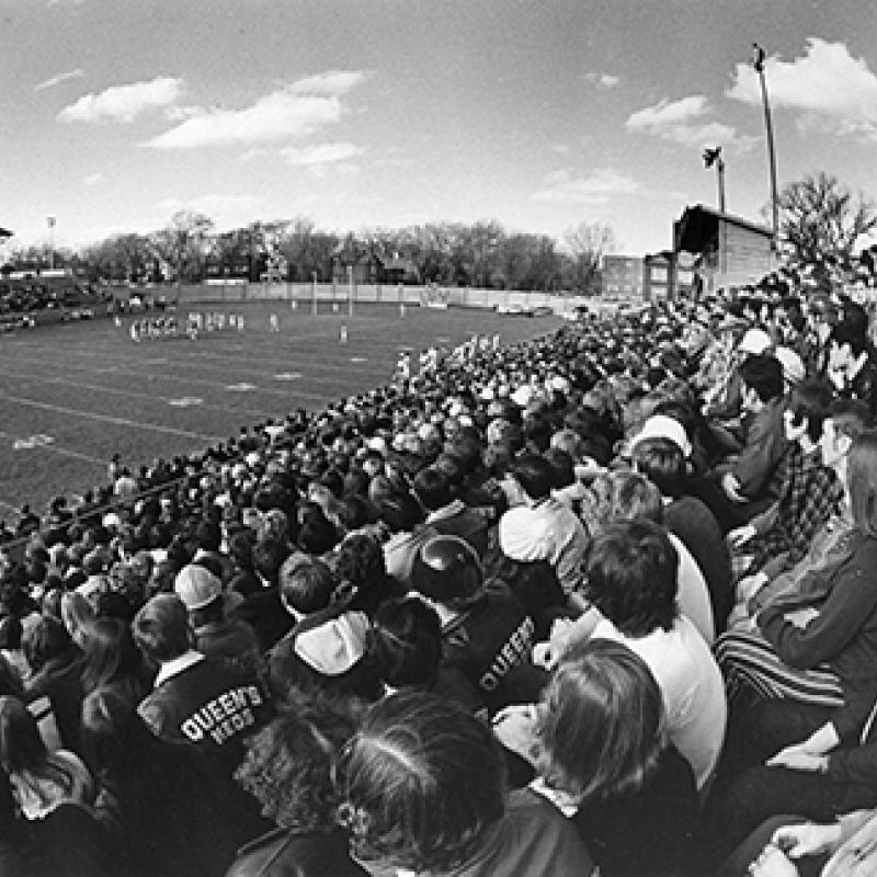 A view from the stands at the old stadium. The last football game played there was on Nov. 7, 1970.