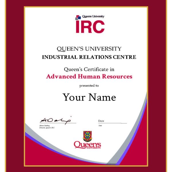Advanced Human Resources Certificate