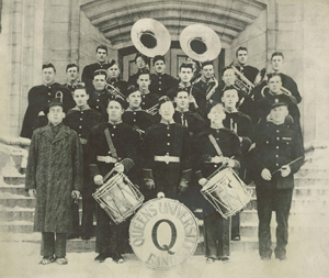 [photo of Queen's Bands in the late 1930s or early 1940s]