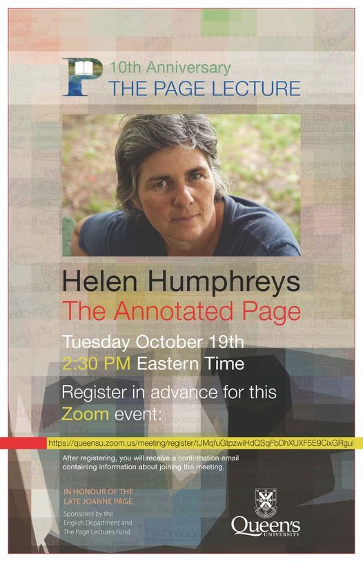 Helen Humphreys Page Lecture 2021