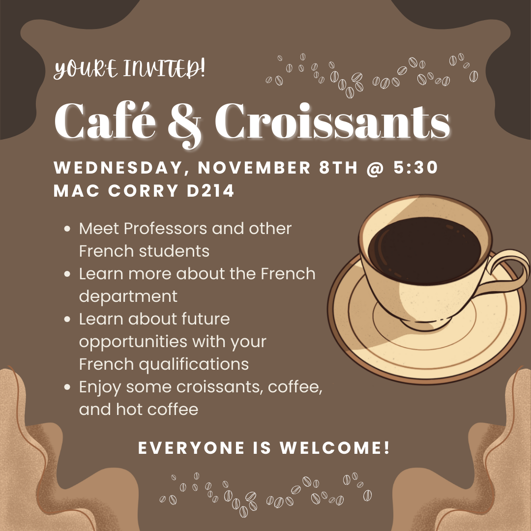 poster for cafe et croissants event
