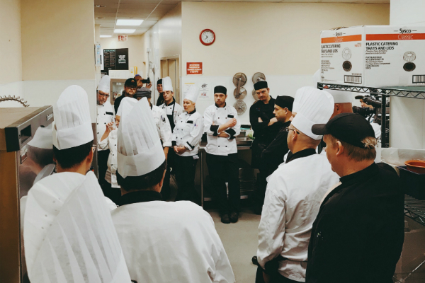 Chef Wanda White trains Queen's campus culinary staff how to make plant-based recipes