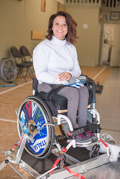 [Rossana Pasquino is a world-class athlete in wheelchair fencing]