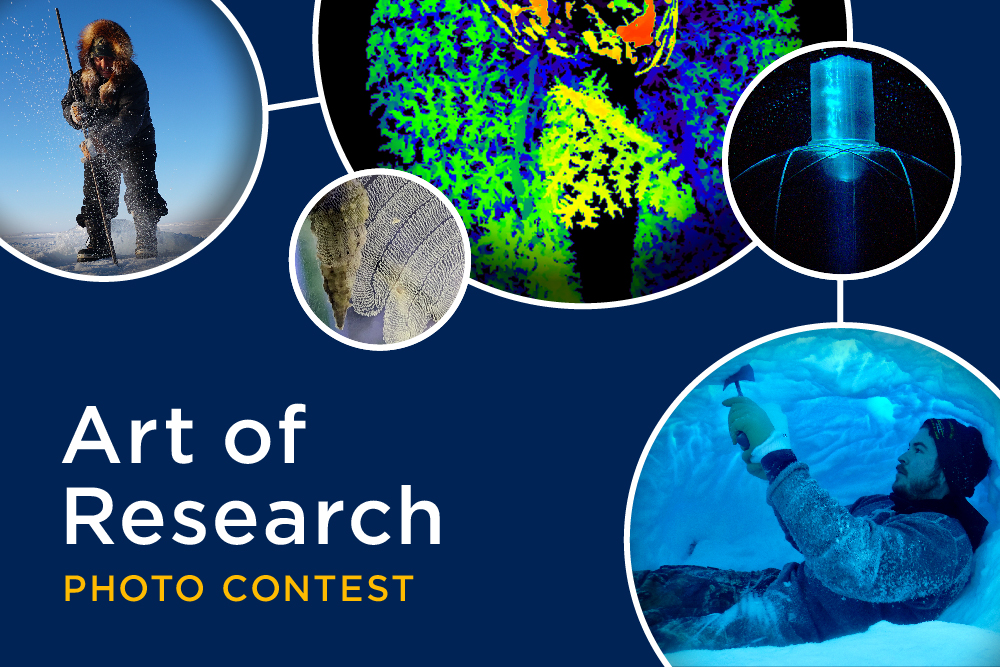[Collage photo with text: Art of Research Photo Contest]