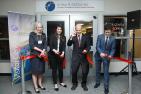 [Arthur B. McDonald Canadian Astroparticle Physics Research Institute opens a Visitor Centre ribbon cutting.]