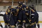 Queen's Gaels women's hockey team celebrates