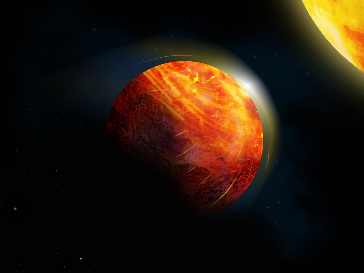 An artist’s impression of a lava planet
