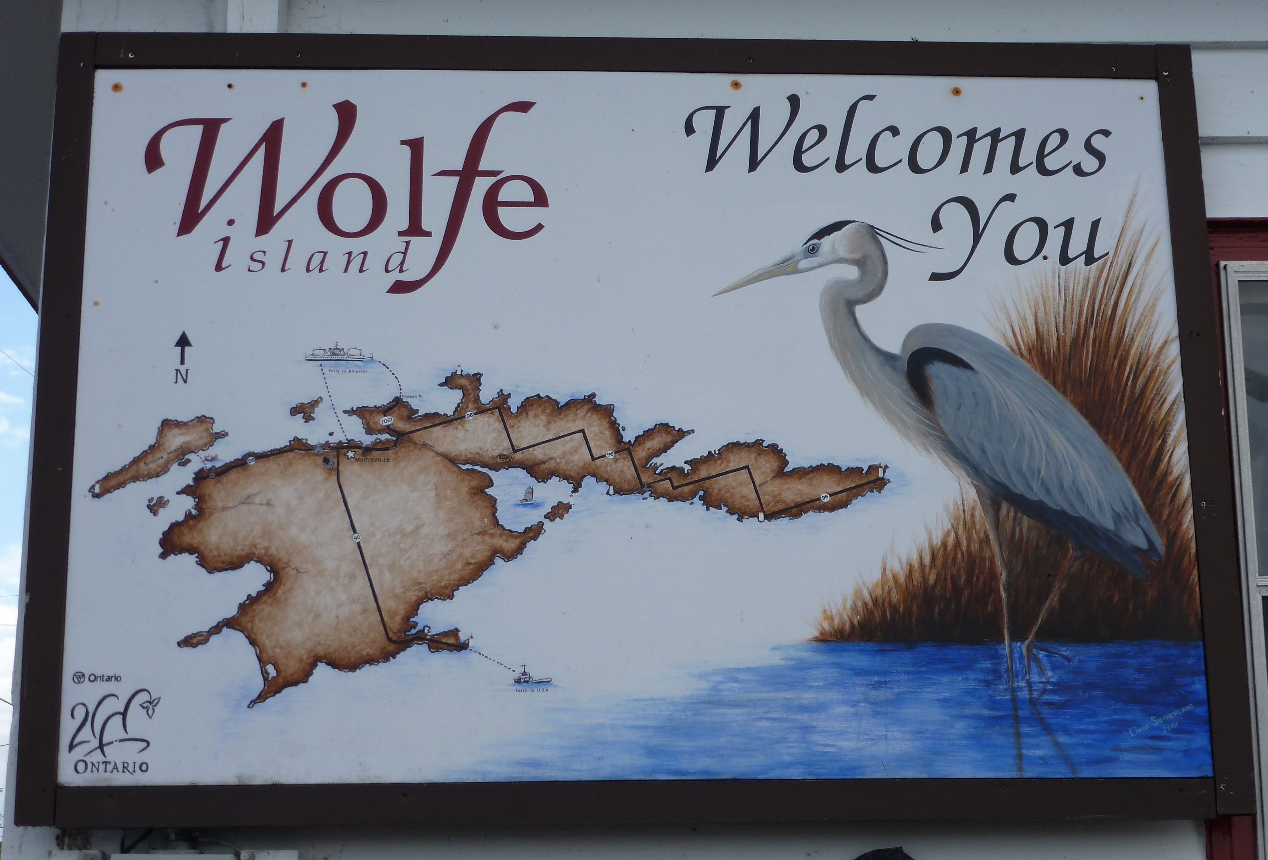 Wolfe Island welcome sign