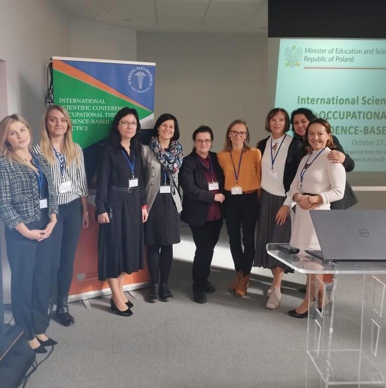 Dr. Batorowicz with a group of former students