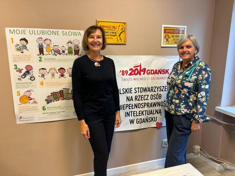 Dr. Batorowicz with a colleague in Gdansk, Poland