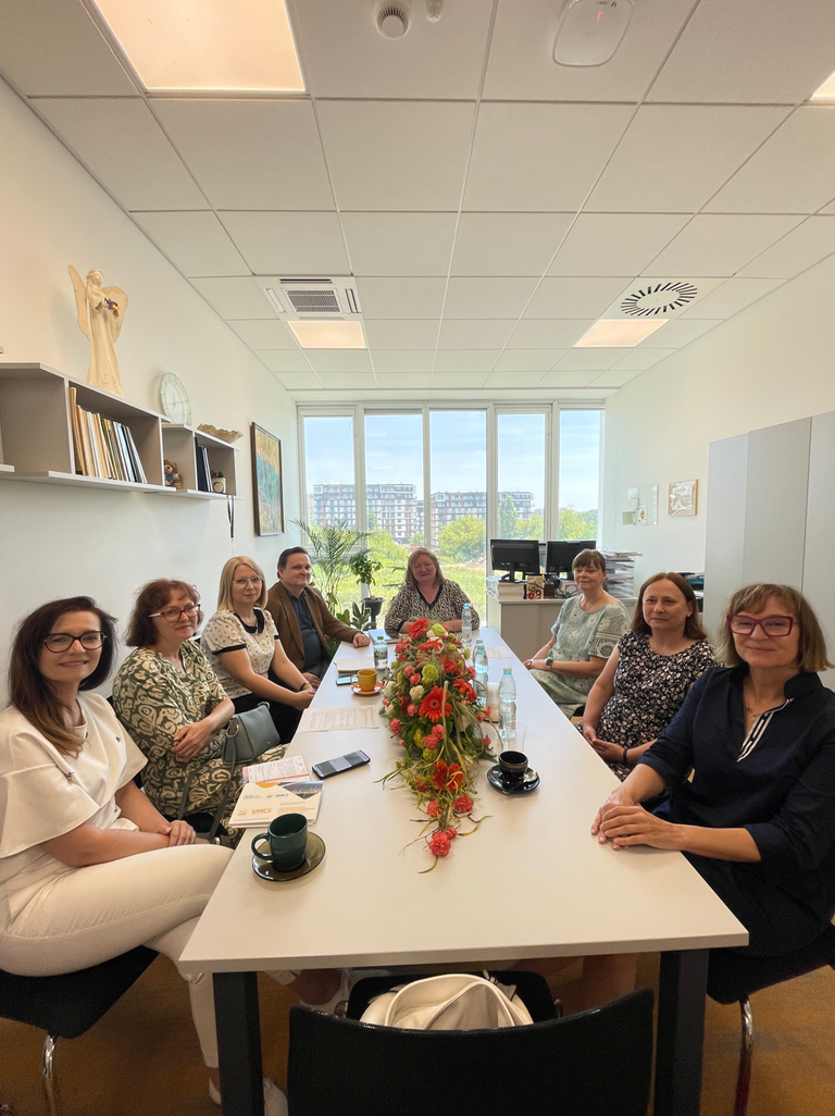 Working with colleagues at Maria Curie-Skłodowska University