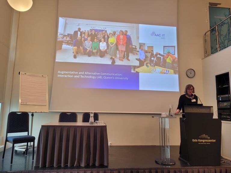 Dr Batorowicz presenting