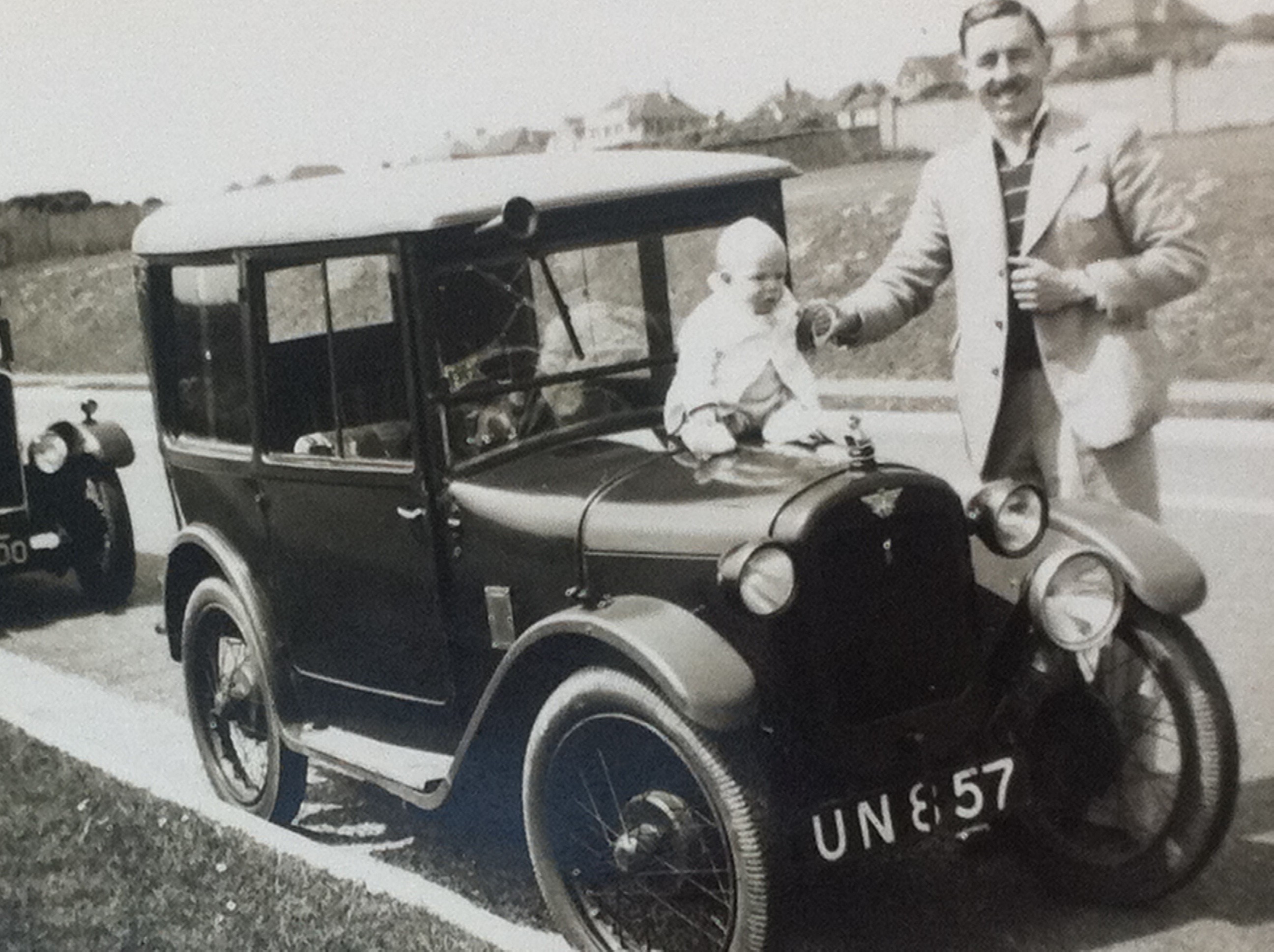 Donald Forsdyke with father, circa 1938