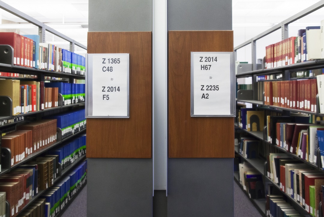library shelves