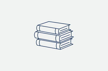 A neatly stacked collection of books