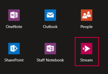 screenshot of Office 365 and Stream logo
