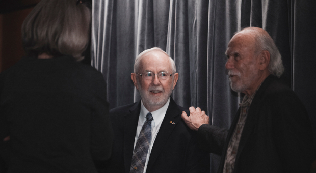 Dr. Barish poses with a future particle astrophysicist.