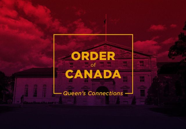 Promo of the Order of Canada announcement, displaying a background at Queen's University. 