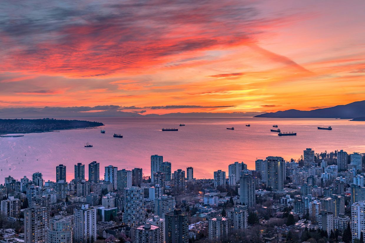 Vancouver at sunset