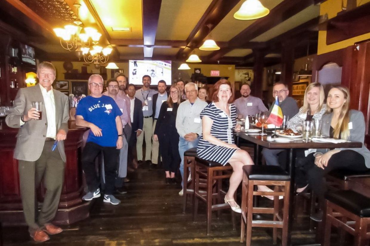 Geological Sciences and Geological Engineering alumni at the GeoConvention reception