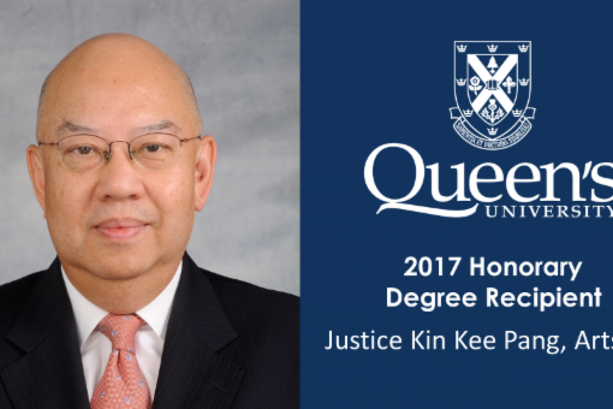 Justice Pang, 2017 Queen's Honorary Degree Recipient