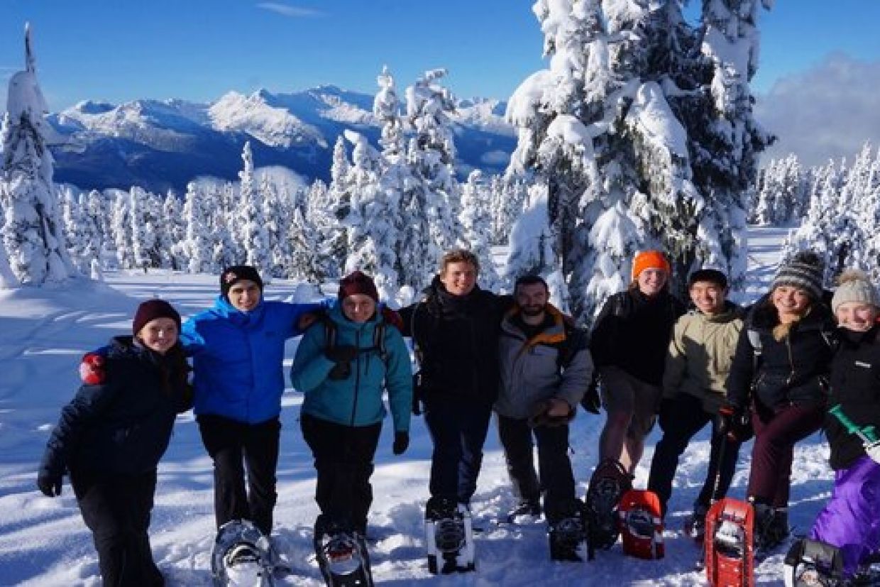 snowshoeing