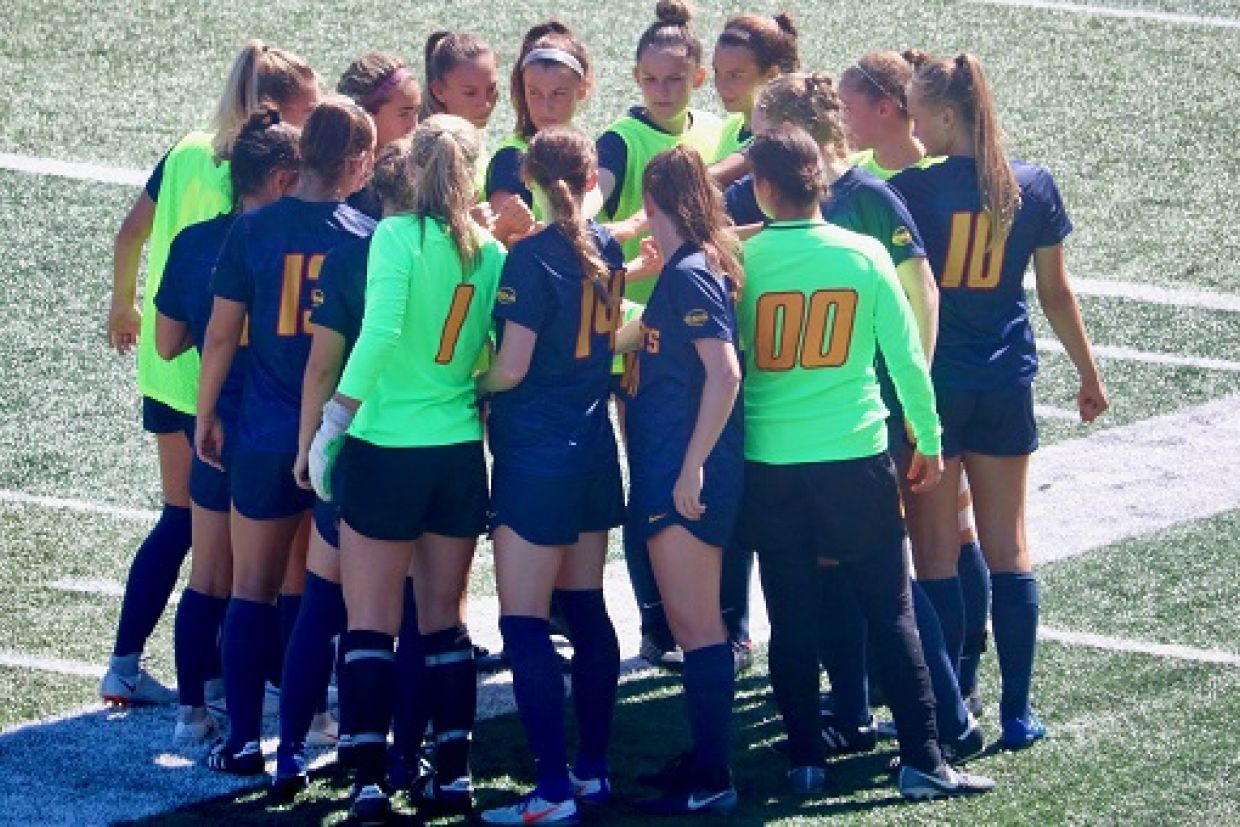 Women's Soccer Huddle
