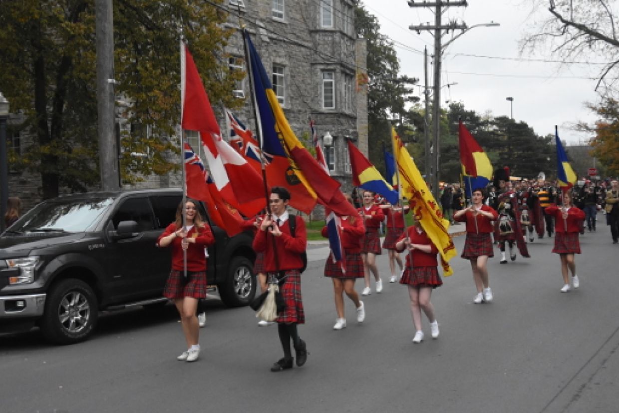 [Queen's Bands leading the Parade]