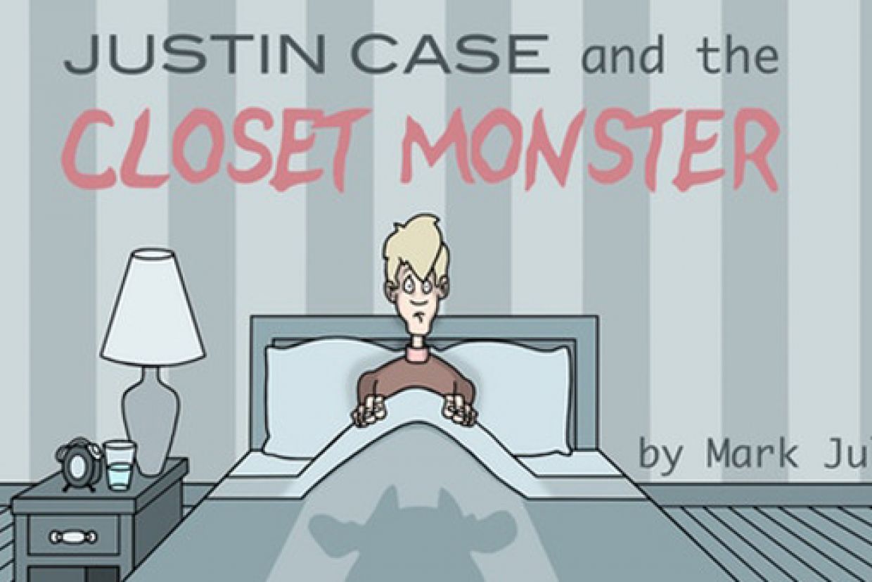 justin case and the closet monster book cover 