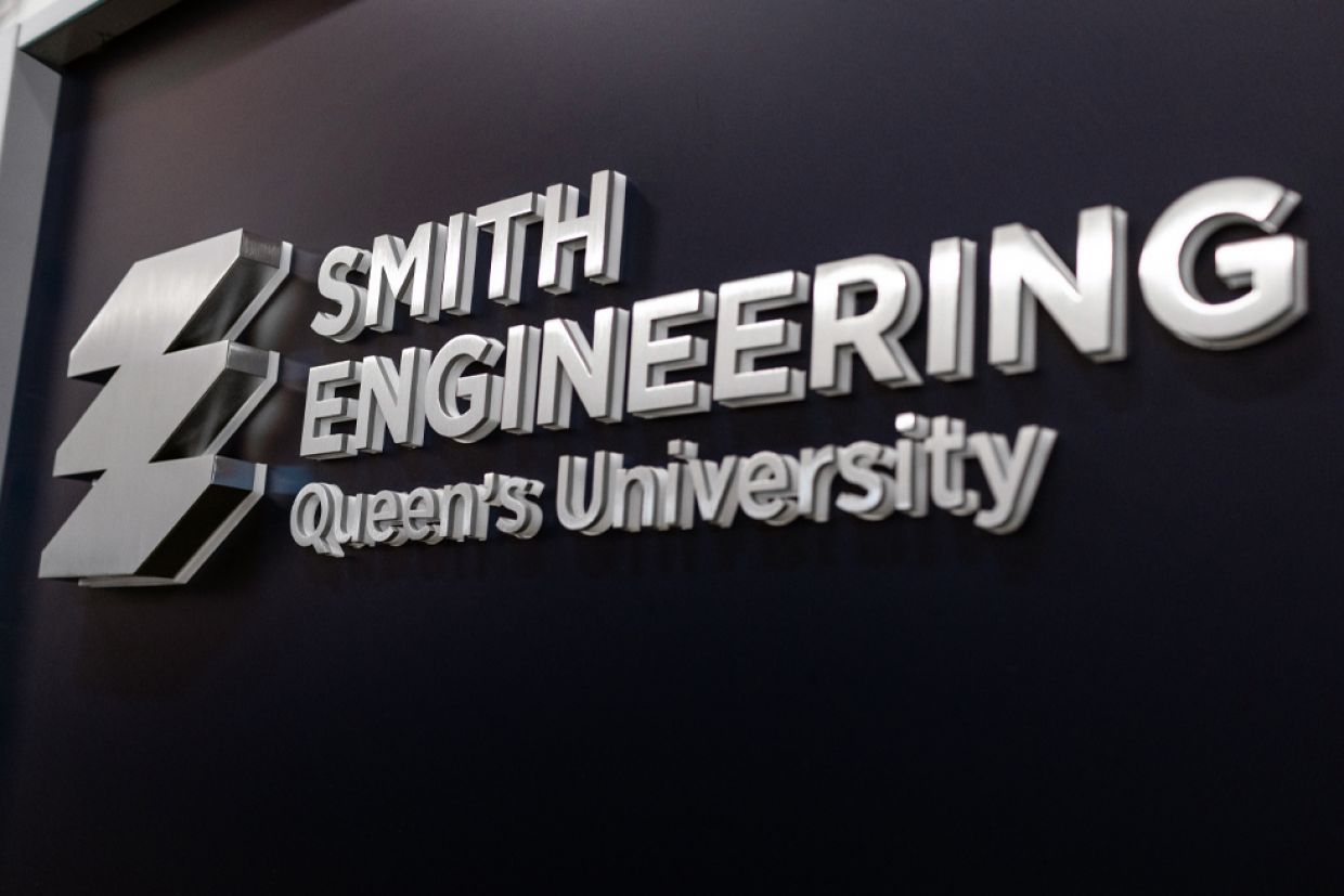Smith Engineering Queen's University sign