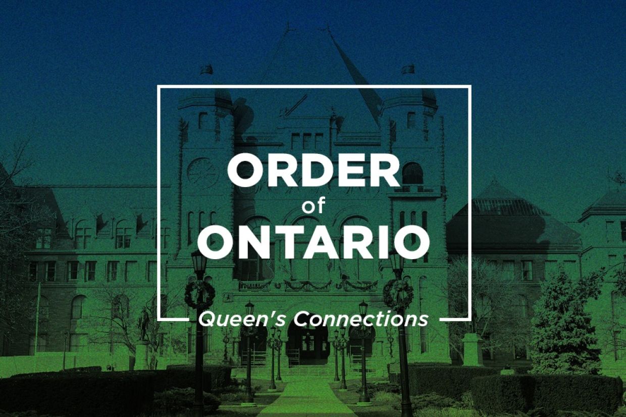 The Order of Ontario insignia featuring a stylized design representing honor and excellence in the province.