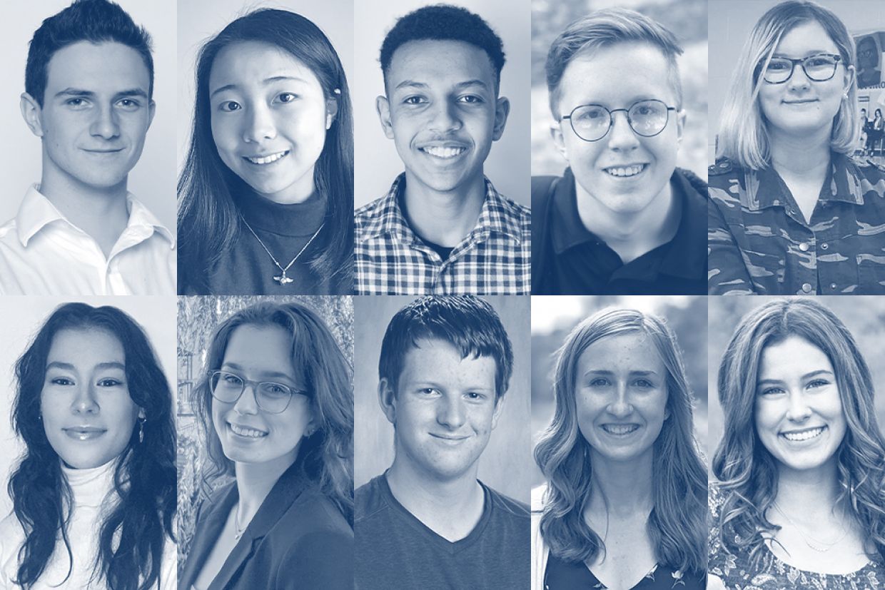 Our 2021 Schulich Leaders: Simon Long, Olivia Xu, Atnabon Eticha, Nathan Gerryts, Louise Turner, Sabrina Button, Hayley Galsworthy, Theo Lemay, Catherine Douglas and Julia Dyck.