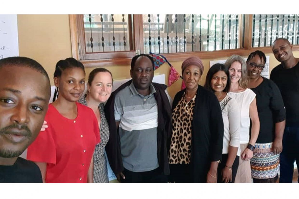 Karen Yeates, third from left, with research and IT colleagues.