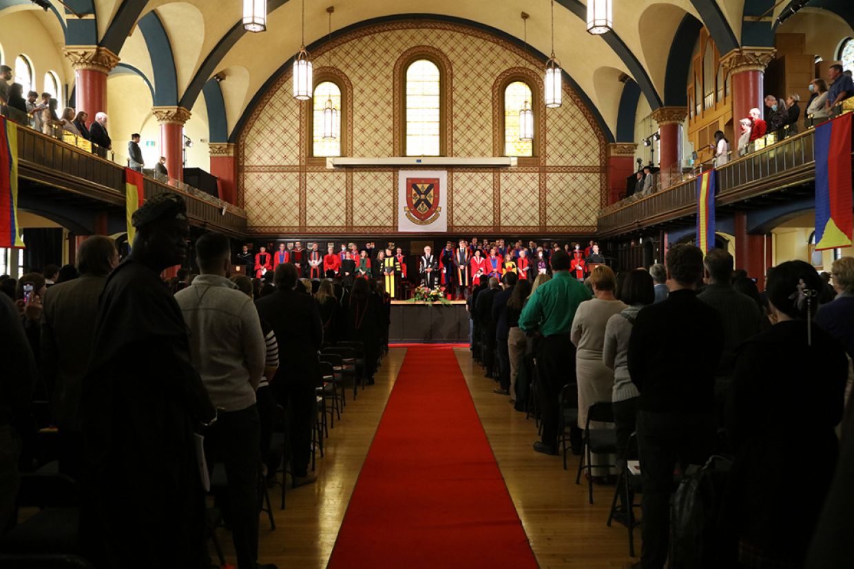 Convocation ceremony at Grant Hall