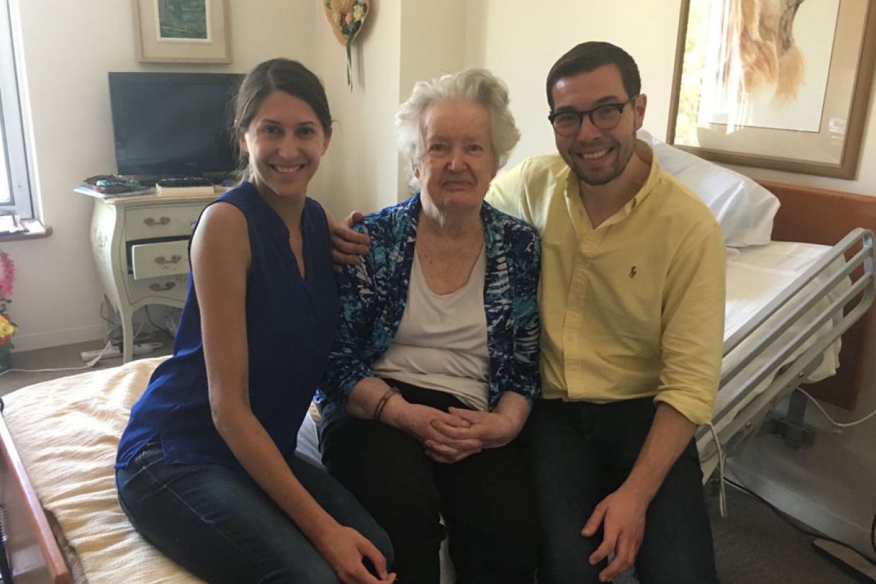 David Kepes with his wife and grandmother