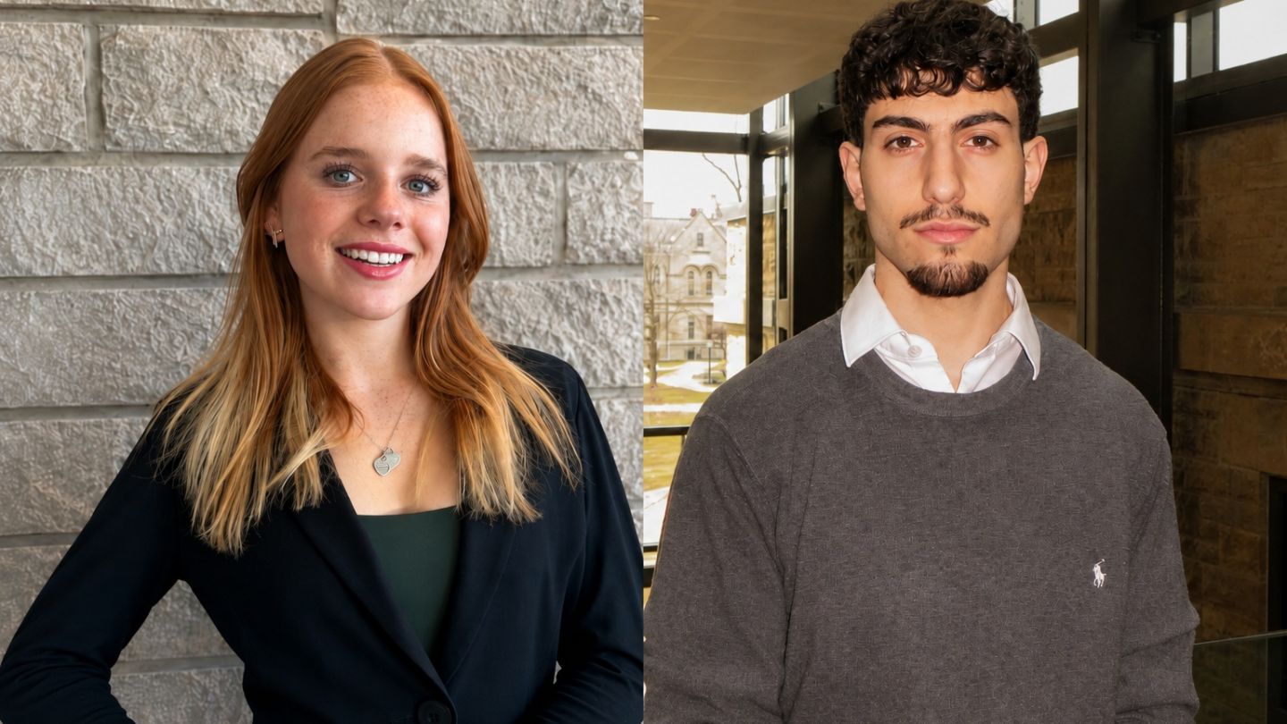 Samantha Rogers and Yehonatan Shakarghi; amazing volunteer work with the Queen’s Student Alumni Association.