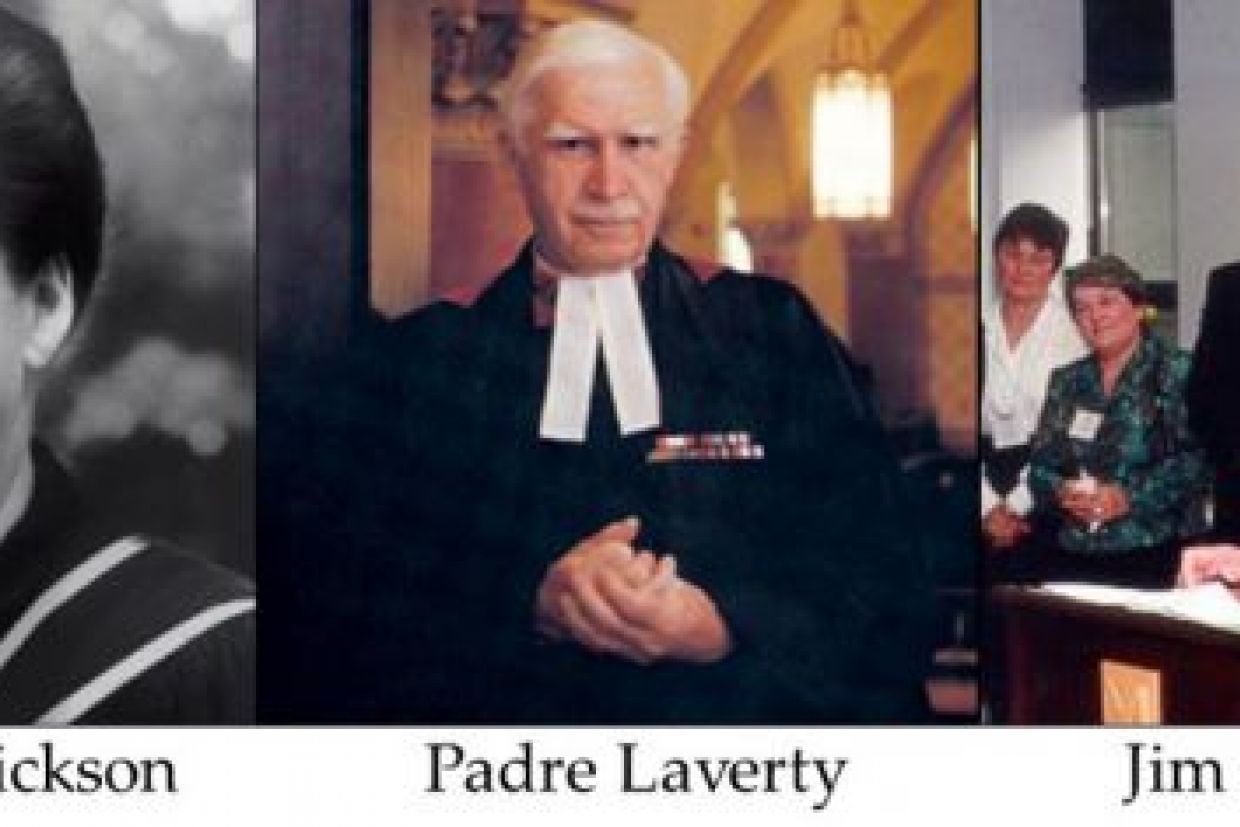 Agnes Benidickson, Padre Laverty and Jim Bennett