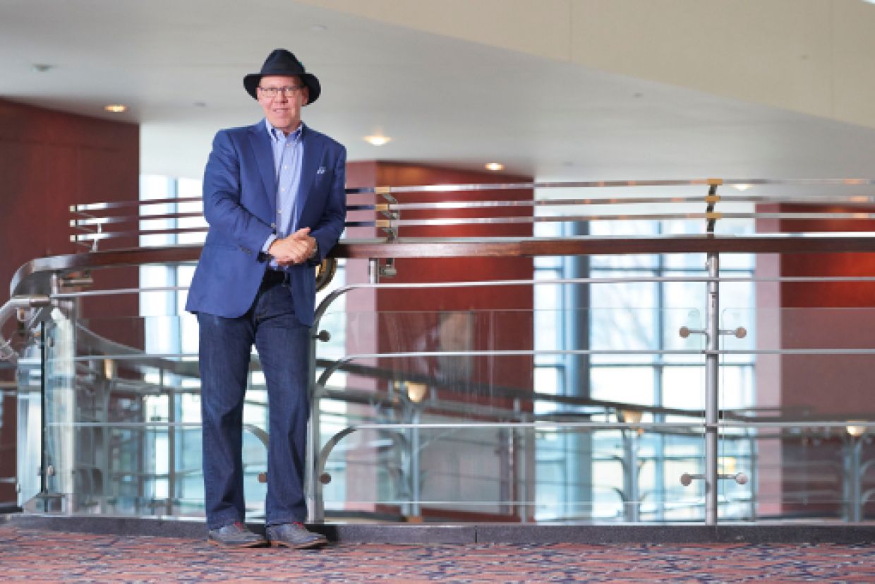 Tony-Award® Winning Producer, Aubrey Dan, proud Queen's parent and philanthropist - by Ian Crysler Photography.