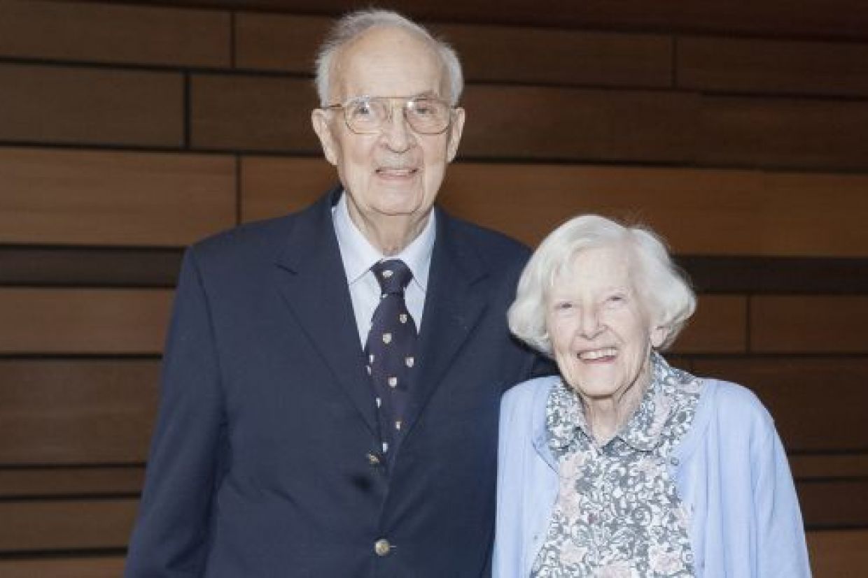 Professor Emeritus George Ewan with his late wife Maureen 