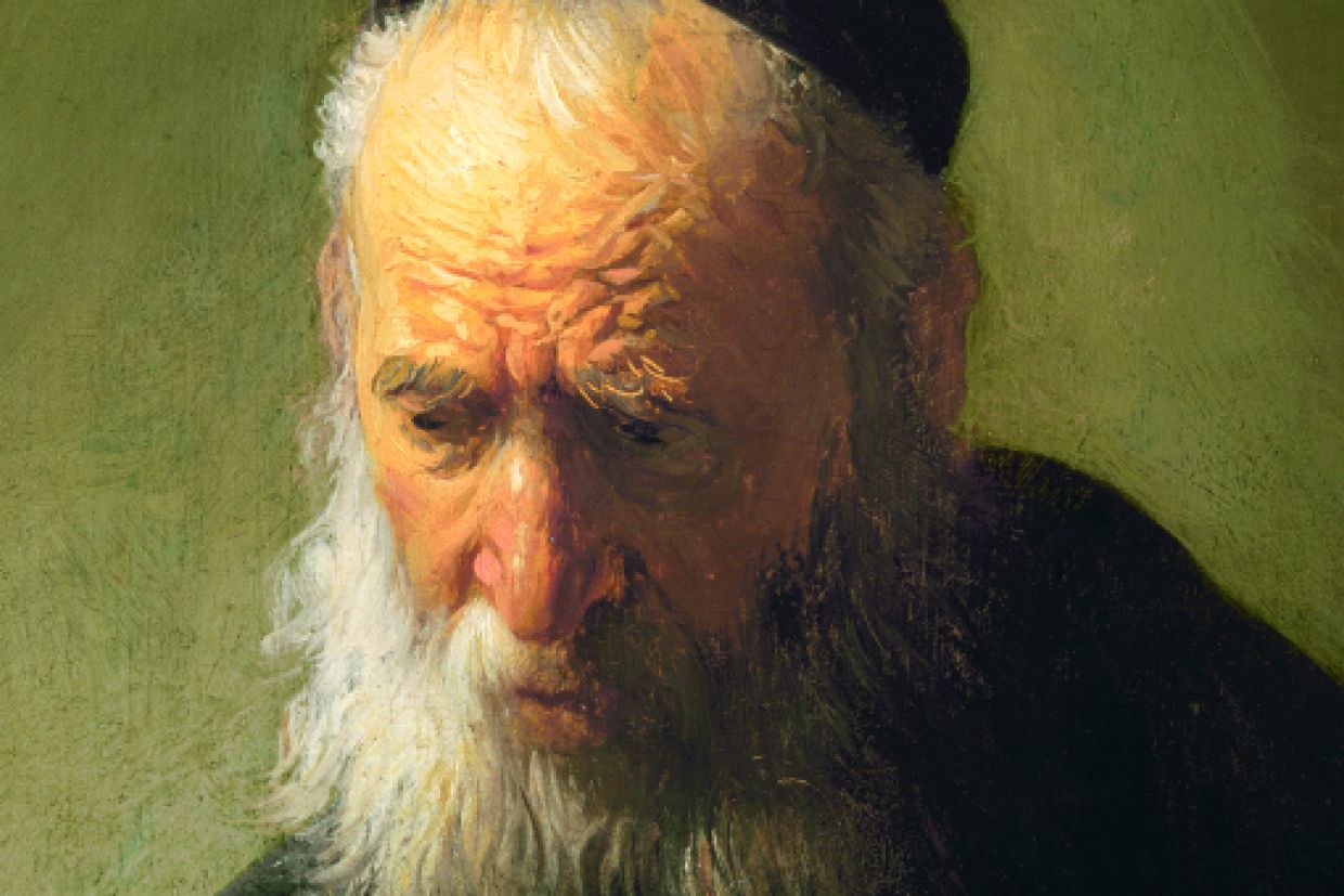 Rembrandt's Head of an Old Man in a Cap.