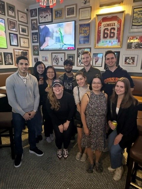 Alumni at an event 