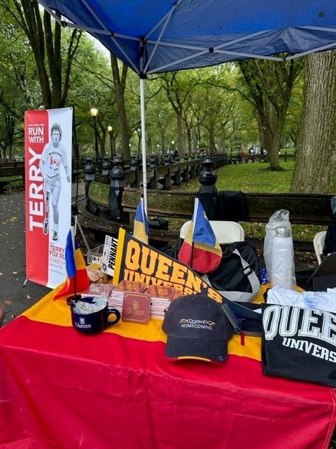 Queen's swag on a table