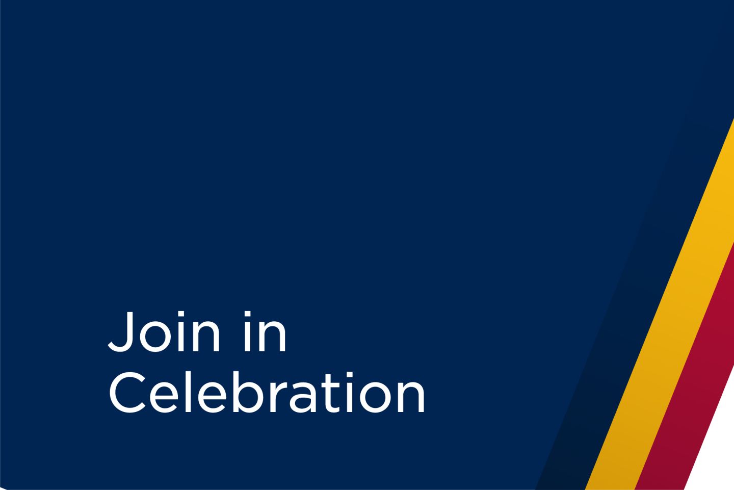 Tricolour banner with text "Join in Celebration"