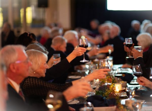 Toasting during dinner