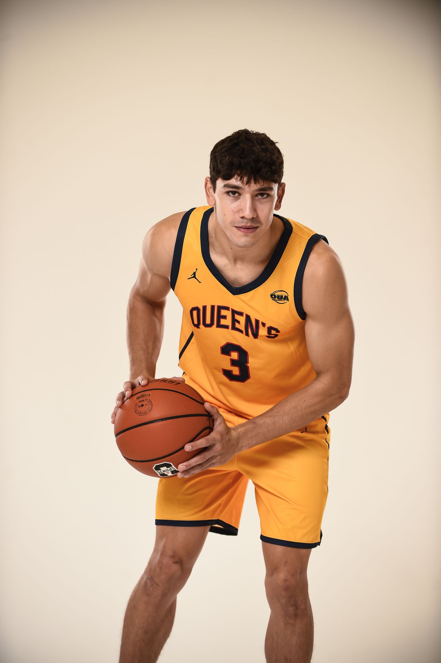 Player #3 posing with ball 
