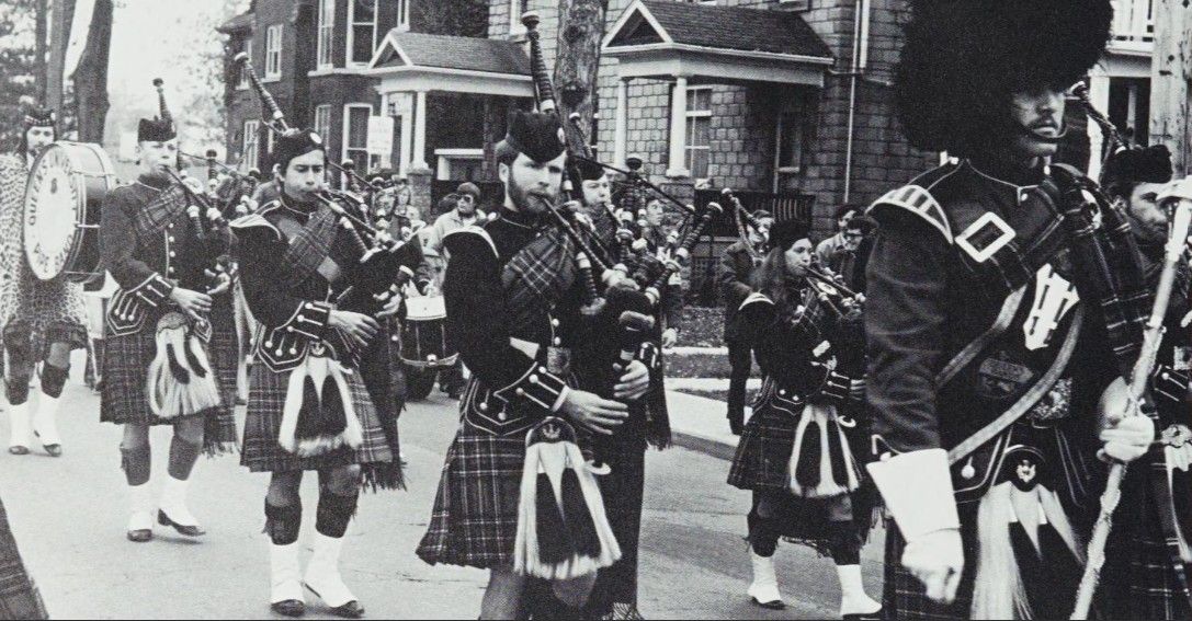 Queen's bands perform in 1950s