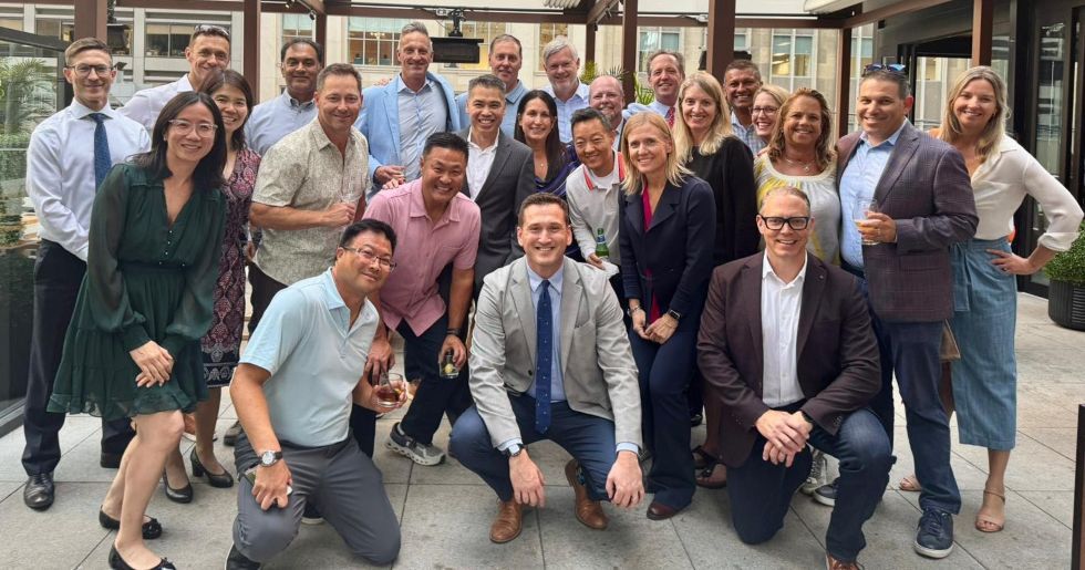 Group photo of Commerce 1996 classmates